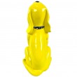 Statue chien Pluto en résine jaune citron brillante 30 cm assis - 5
