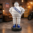Statue Bibendum Michelin XXL en résine blanche 120 cm écharpe bleue - 2