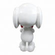 Statue chien blanc XXL avec cœur rouge en résine 120 cm styles snoopy - 6