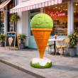 Stop trottoir glace géante XXL en résine fibrée 140 cm pistache - 4
