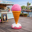 Stop trottoir glace géante XXL en résine fibrée 140 cm rose fraise - 3
