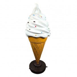 Stop trottoir glace italienne XXL résine fibrée 170 cm vermicelles colorés