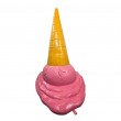 Stop trottoir glace renversée XXL résine fibrée 112 cm rose humour - 4