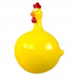 Statue poule décorative en résine jaune vif 60 cm - 1