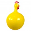 Statue poule décorative en résine jaune vif 60 cm - 3