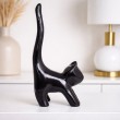 Statue chat en résine noir 34 cm - 4