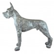 Statue dogue allemand r&eacute;sine effet b&eacute;ton 120 cm