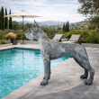 Statue dogue allemand résine effet béton 120 cm - 3