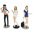 Statue pin-up résine lot 3 figurines 23 cm - 1