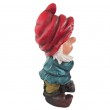 Statue nain de jardin à la hache résine 43 cm chapeau rouge - 4