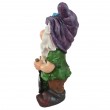 Nain de jardin résine chapeau violet sécateur barbe blanche 42 cm - 2