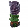 Nain de jardin résine chapeau violet sécateur barbe blanche 42 cm - 3