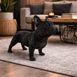 Statue bouledogue français résine noir réaliste 50 cm - 8