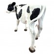 Statue vache résine noir et blanc réaliste debout 53 cm - 3
