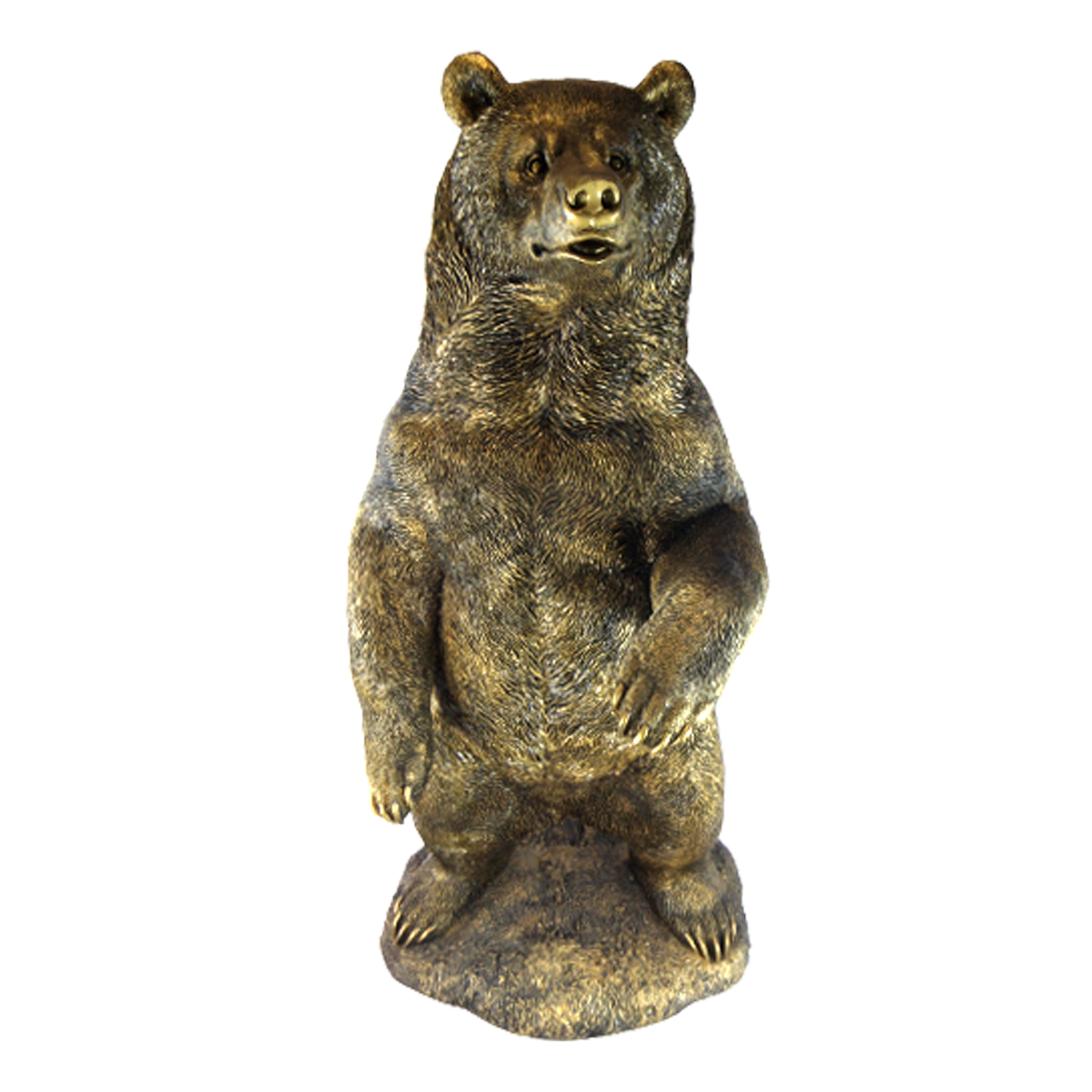 statue ours resine doré antique foret