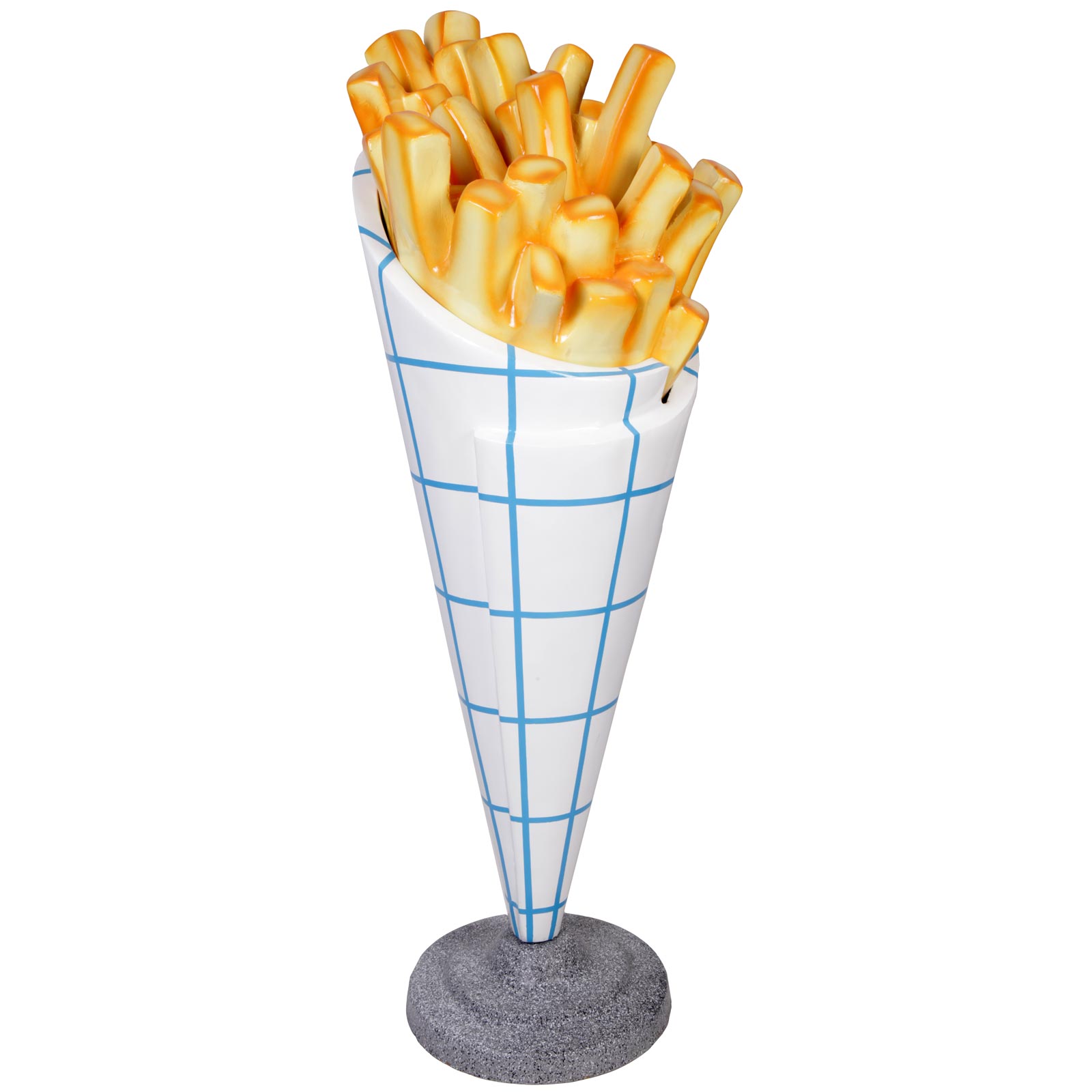 cornet de frite resine stop trottoir sur pied
