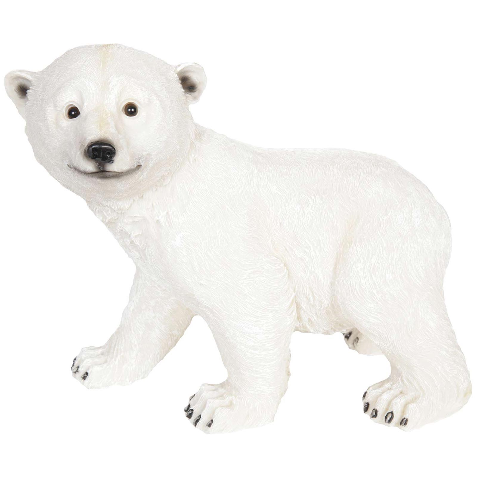 ours polaire statue resine blanc mignon