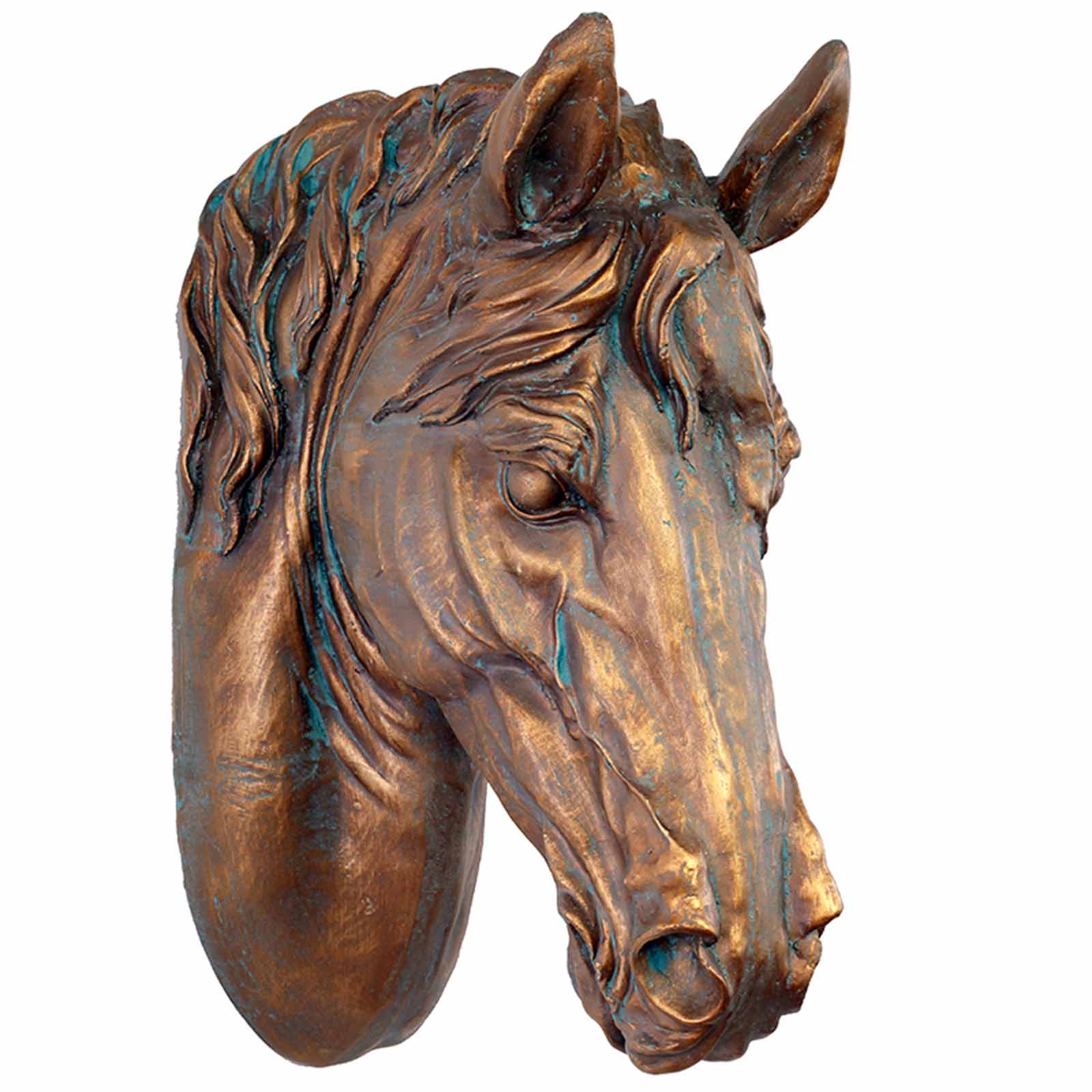 tete cheval antique resine murale