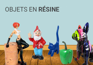 Objets de décoration en résine